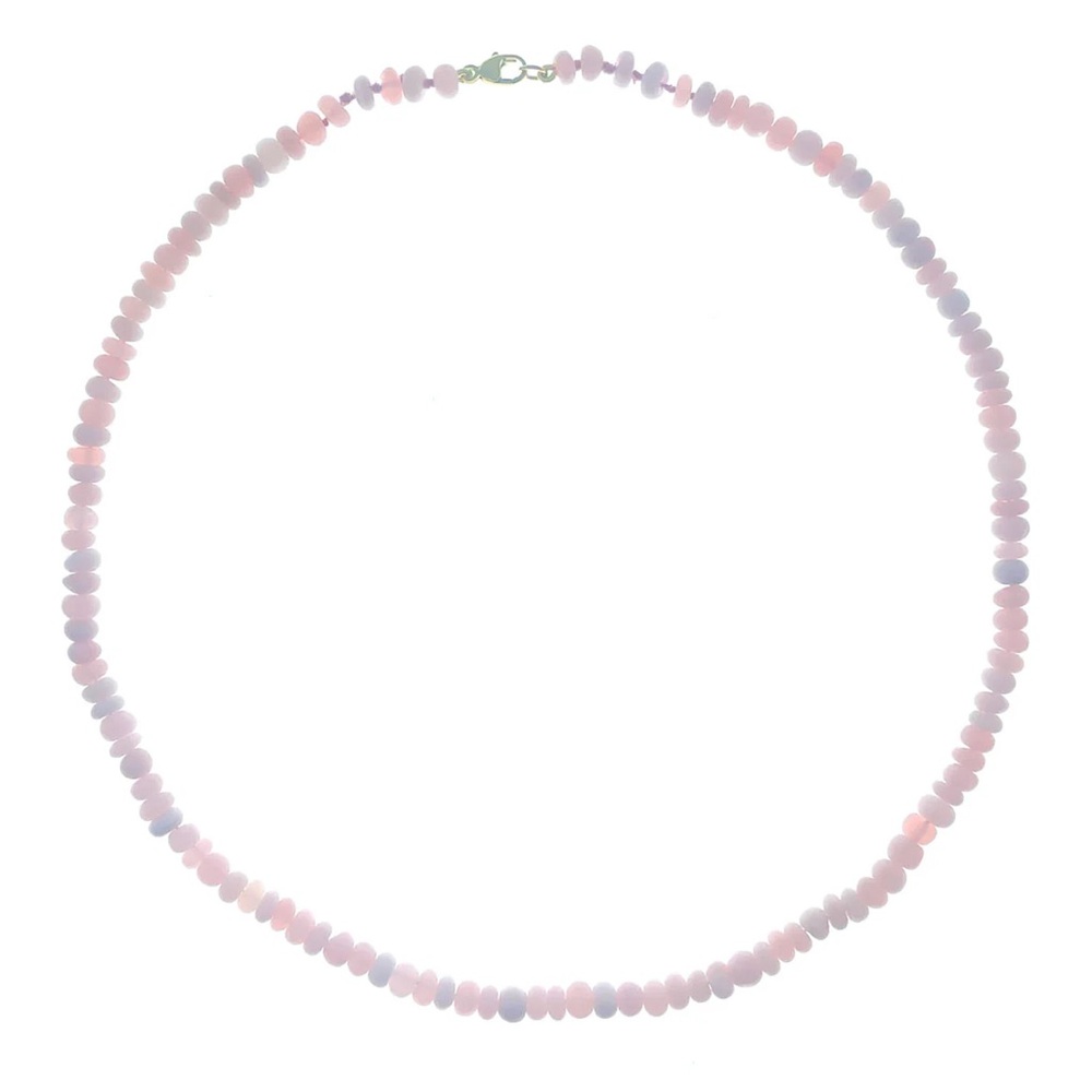 Jessica Winzelberg Beaded Mini Pink Opal necklace, perfect condition